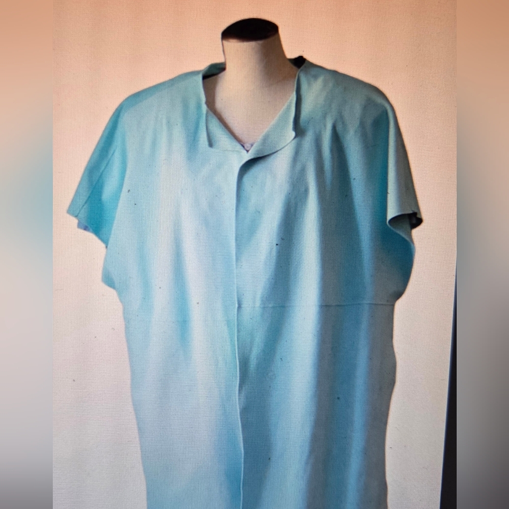 Elegant Light Blue Leather Vest Cape Shawl